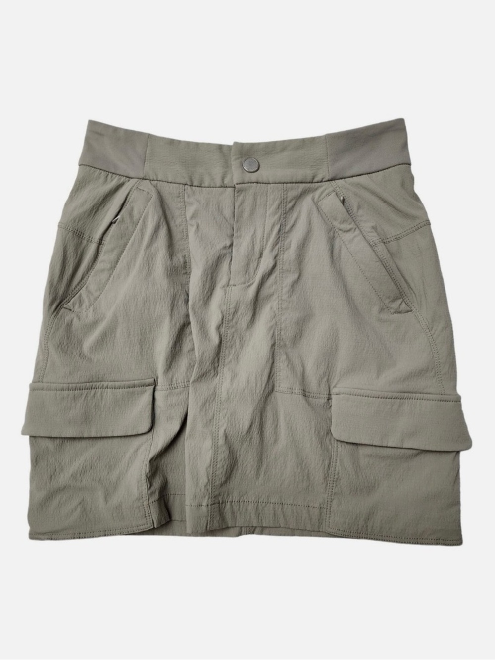 Athleta Gray Trekkie Skort Shorts Lined Skirt Performance Stretch Cargo - Size 2